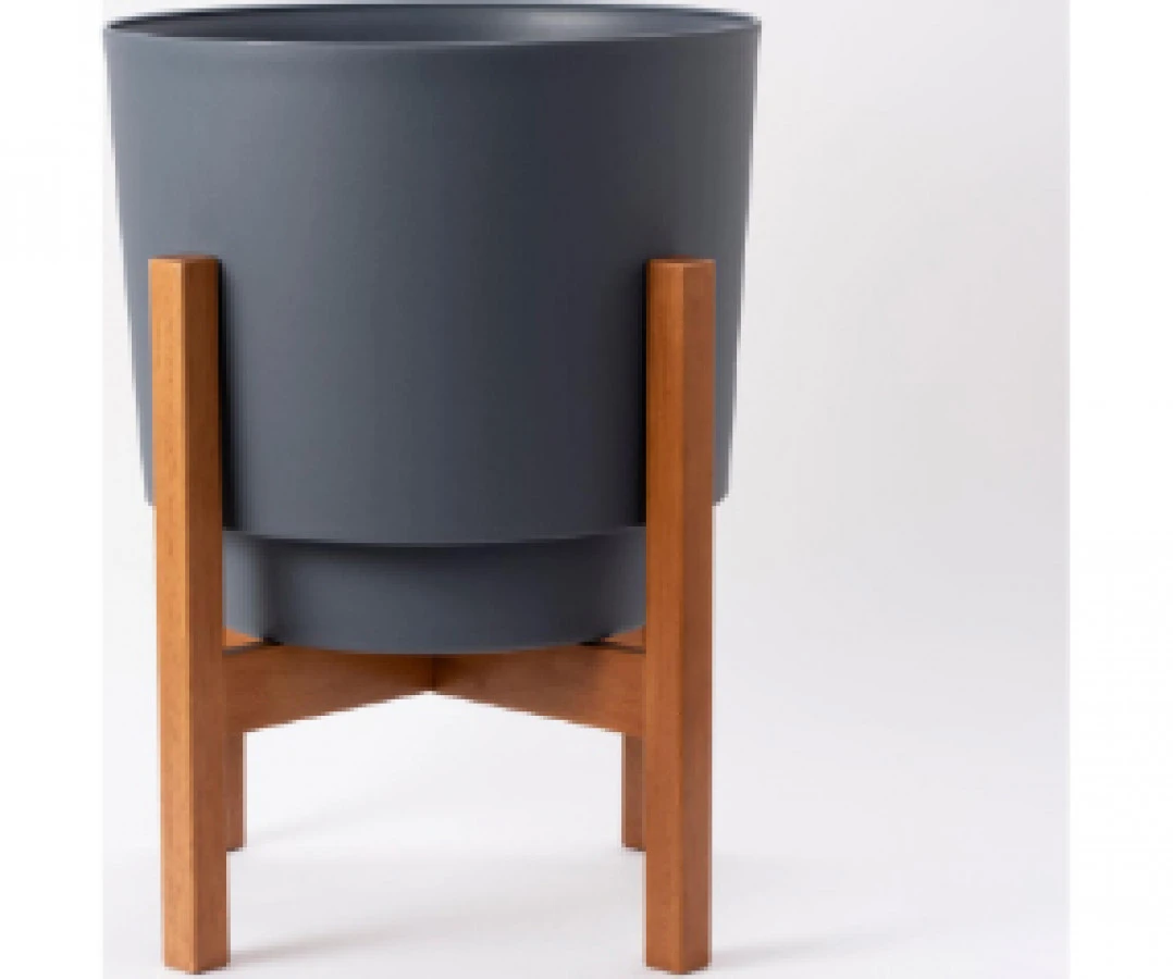 12'' HOPSON WOOD CHARCOAL PLANTER BLOEM 16'' HOPSON WOOD CHARCOALPLANTER BLOEM LIVINGLIVING