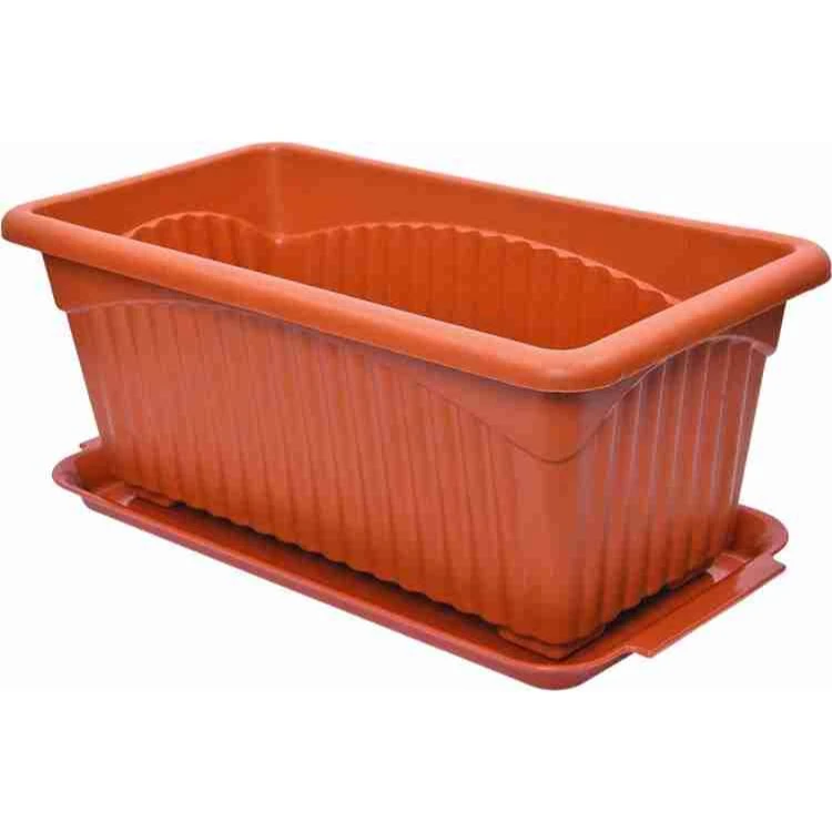 NTHP0259 GREEK RECTANGLE POT 75CM (TERRACOTTA)