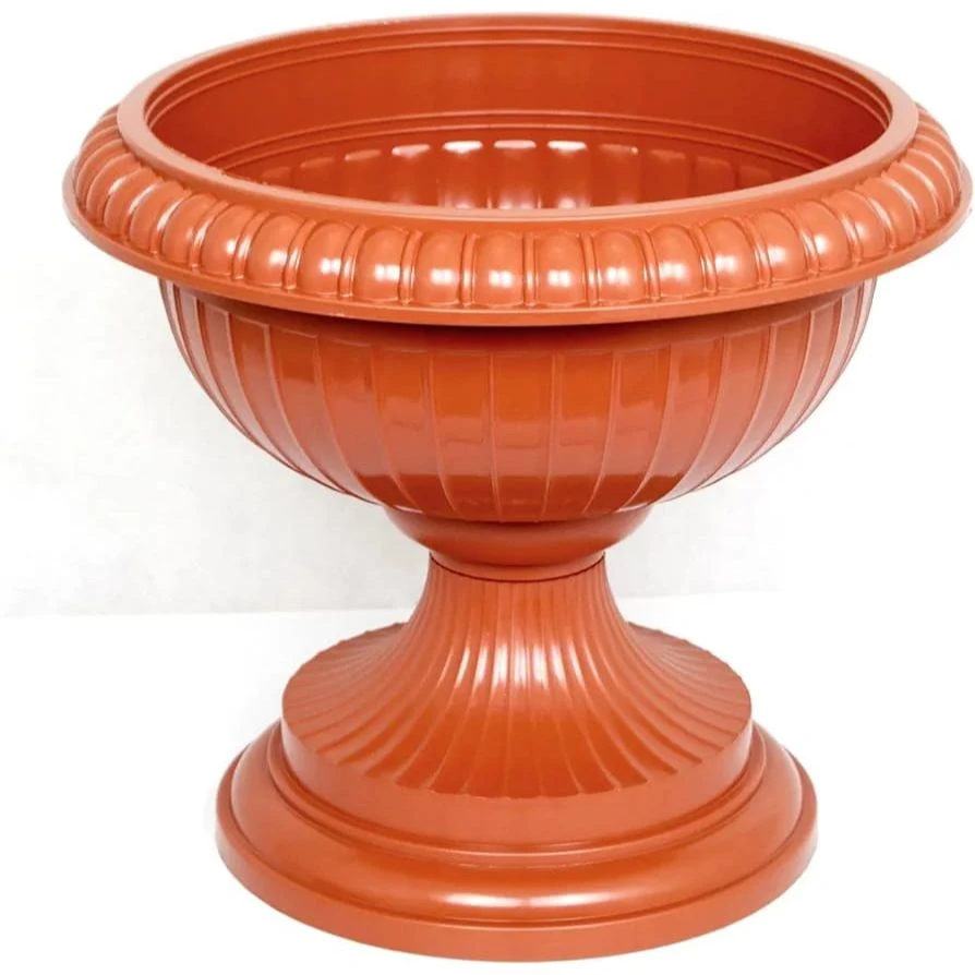 NTHP0249 FLOWER CUP 16CM W BASE (TERRACOTTA)