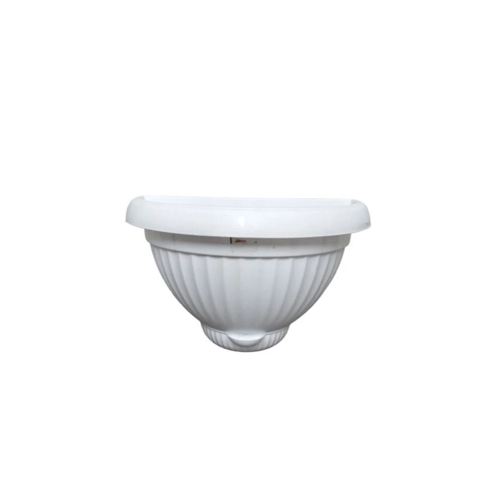 NTHP0337 HALF BALL POT 35 CM WHITE