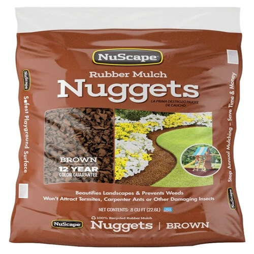 NuScape Rubber Mulch Nuggets, Earthtone, .8 Cu-Ft. Bag