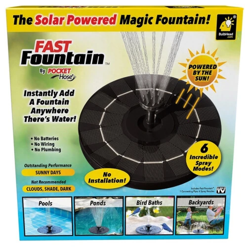 The solar powered magic fountain