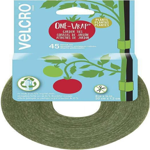 Velcro(r) One-Wrap Garden Ties .5"X8" 45/Pkg