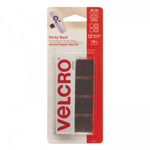 VELCRO STICLKY BACK GENERAL PURPOSE STICK ON 12 SQUARES