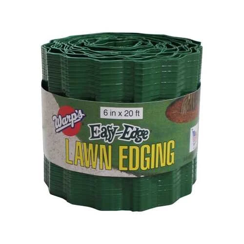 Warp's Easy-Edge LE-620-G Lawn Edging, 20 ft L, 6 in H, Plastic, Green