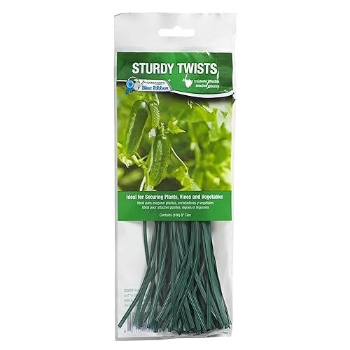 Gardener's Blue Ribbon T-002 Twist Tie, 8 in L, Plastic