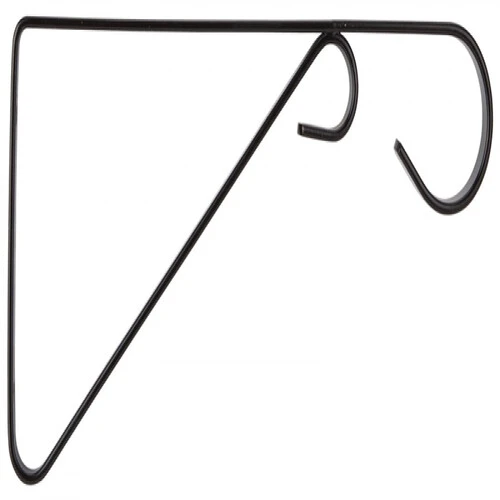 Landscapers Select GB0283L Hanging Plant Bracket, 15-1-2 L, Steel, Black, Black, Wall Mount Mounting