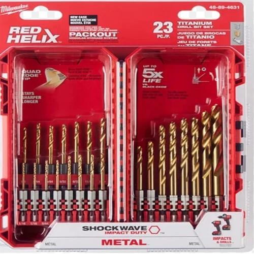 SHOCKWAVE Impact Duty™ RED HELIX™ Titanium Drill Bit
