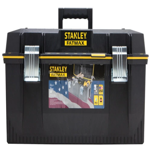 STANLEY FATMAX 028001L Tool Box, 9.2 gal, Structural Foam, Black-Yellow