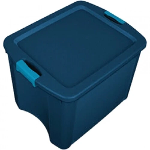 Sterilite 14467406 Carry Tote, Plastic, True Blue, 23-5-8 in L, 18-5-8 in W, 13-5-8 in H