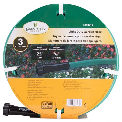 Landscapers Garden Hose, 25 ft L