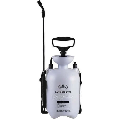 Landscapers Compression Sprayer, 2 gal Tank, Polyethylene Tank, 55 L Hose, White