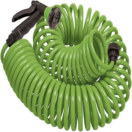 Orbit Coil Garden Hose, 50 ft, Lime